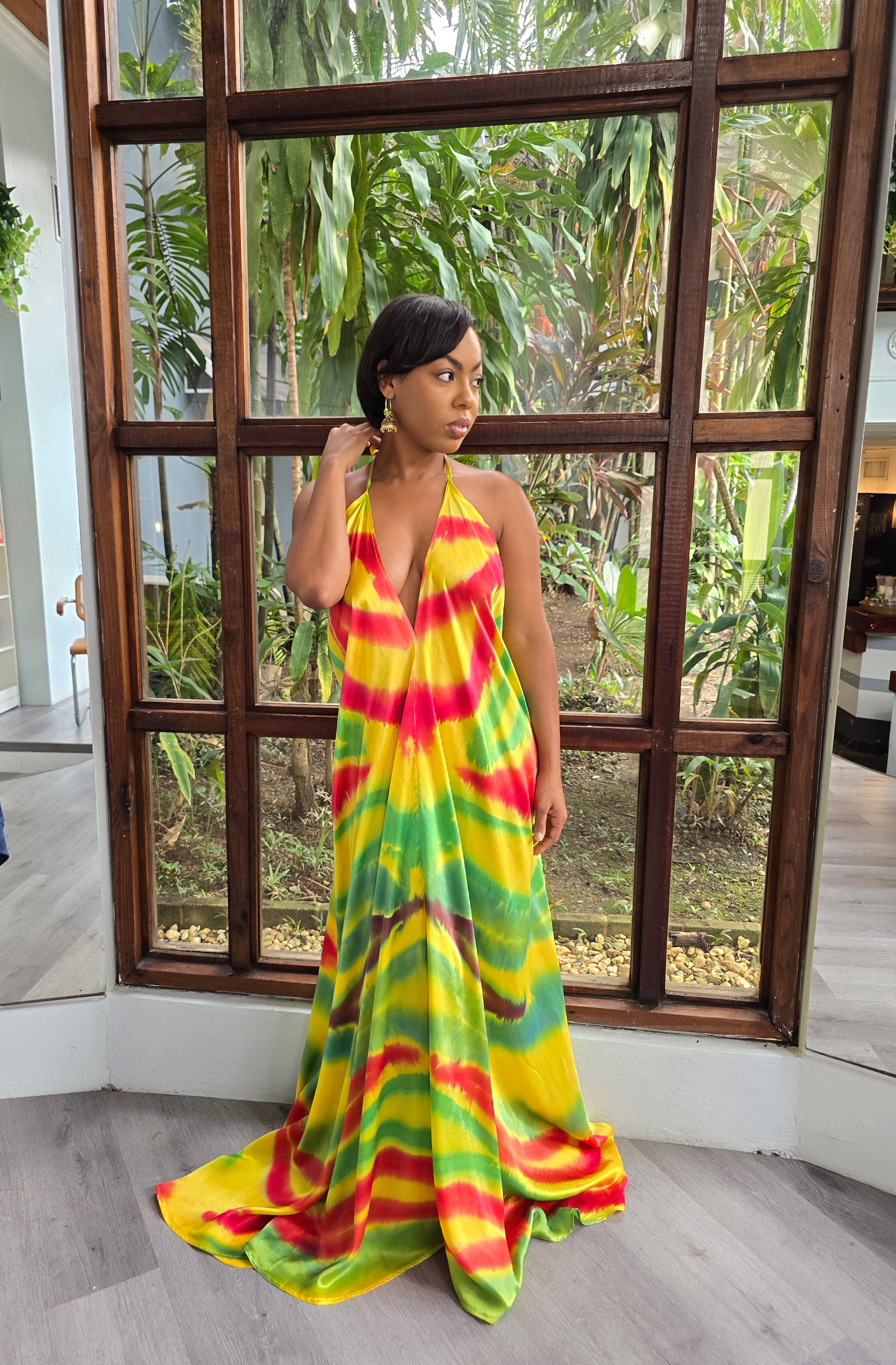 Hand Dyed Silk Charmeuse Halter