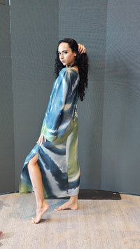 Hand Dyed Silk Habotai Kaftan