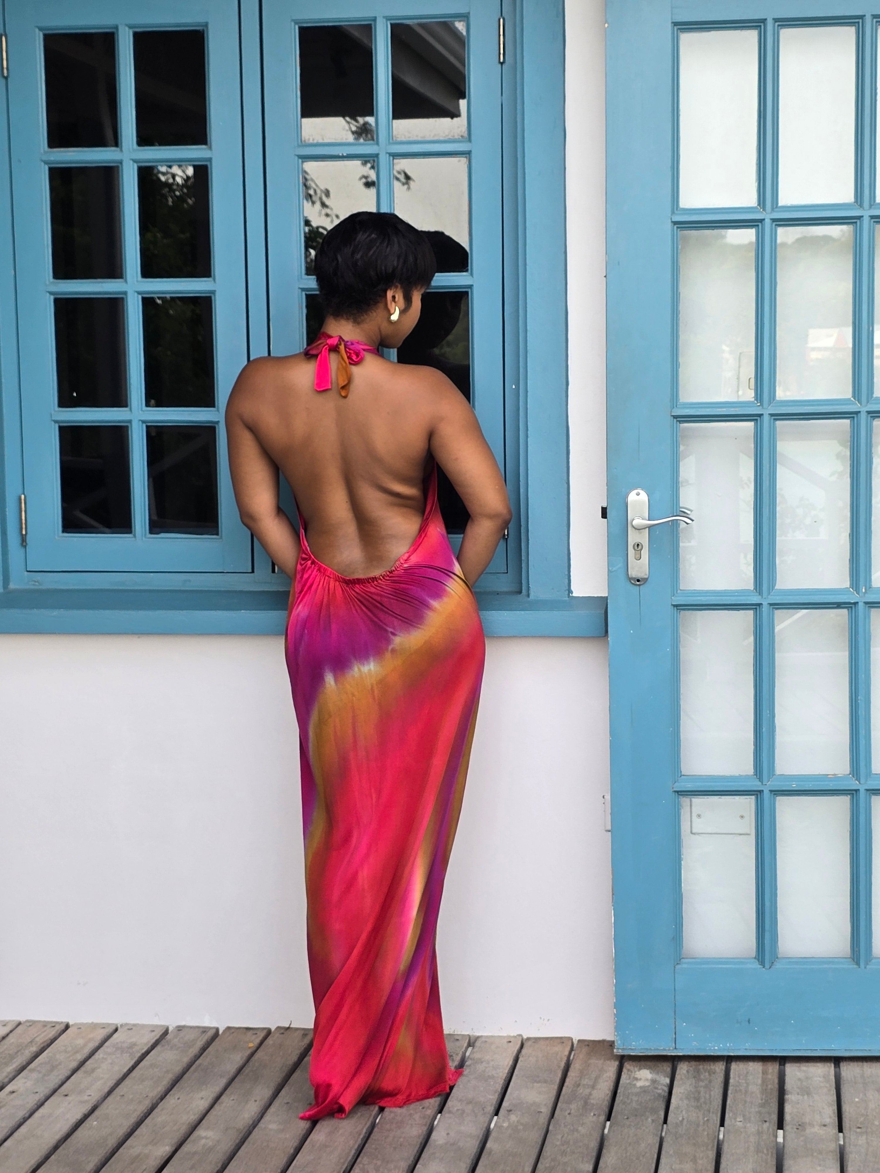 Hand Dyed Silk Knit Halter