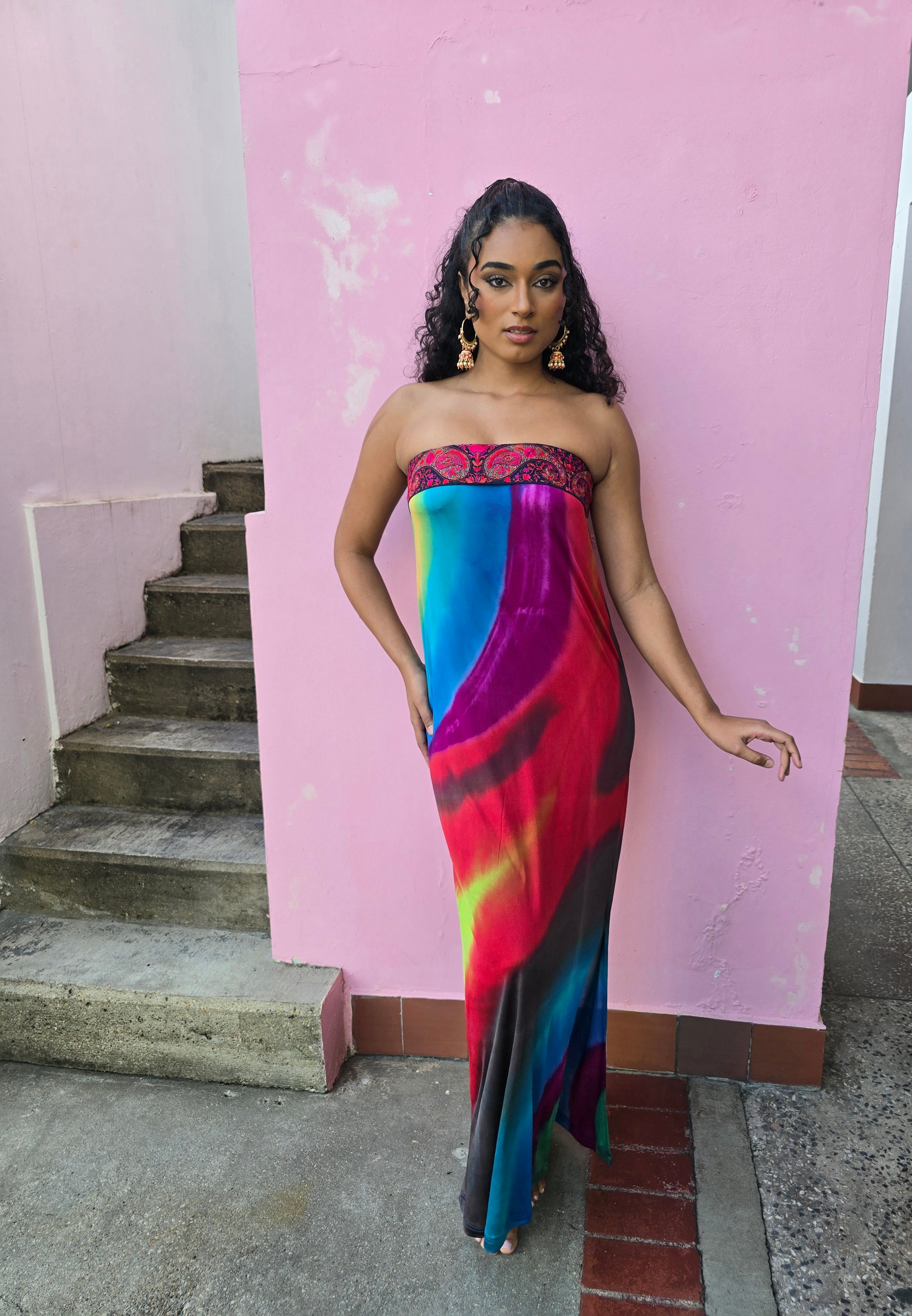 Hand Dyed Silk Knit Tube Dress/Skirt
