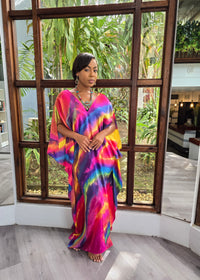 Hand Dyed Silk Habotai Kaftan