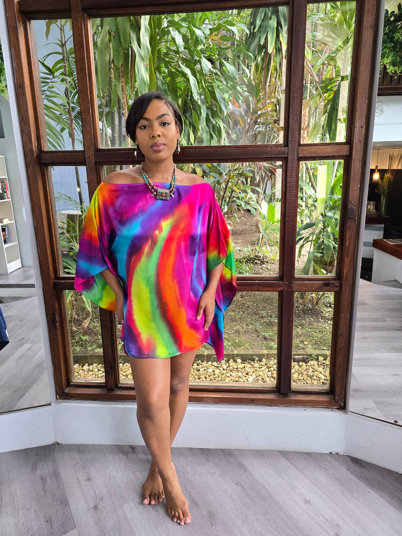 Hand Dyed Silk Charmeuse Kaftan