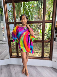 Hand Dyed Silk Charmeuse Kaftan