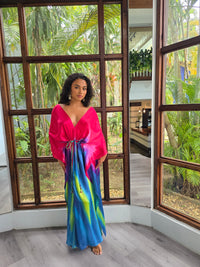 Hand Dyed Silk Charmeuse Kaftan