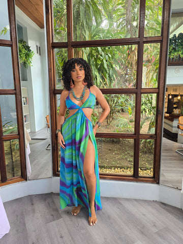 Hand Dyed Silk Crepe d Chine Halter