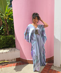 Hand Dyed Silk Charmeuse Kaftan