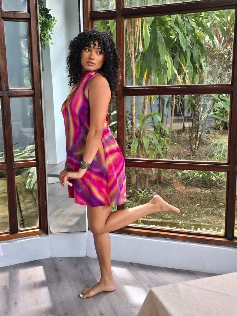 Hand Dyed Silk Crepe d Chine Halter