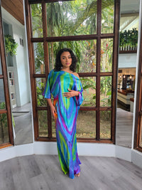 Hand Dyed Silk Charmeuse Kaftan