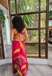 Hand Dyed Silk Crepe d Chine Halter