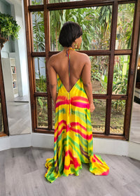 Hand Dyed Silk Charmeuse Halter