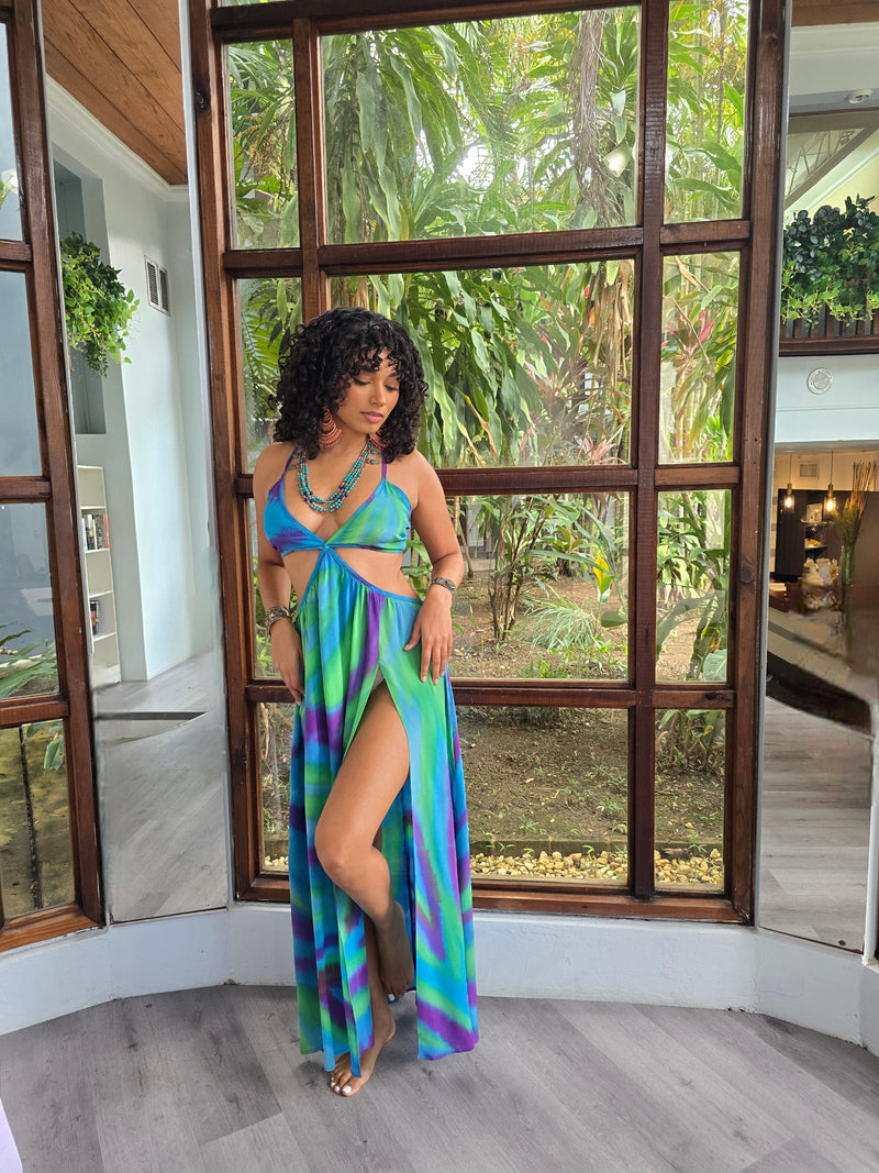 Hand Dyed Silk Crepe d Chine Halter