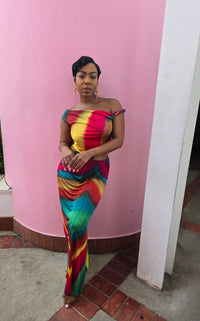 Hand Dyed Silk Knit 2 Piece Dress